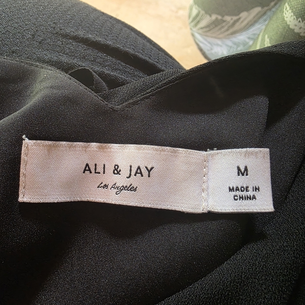 Ali & Jay Black Sleeveless Jumpsuit Medium #CAP17 - Picture 8 of 13